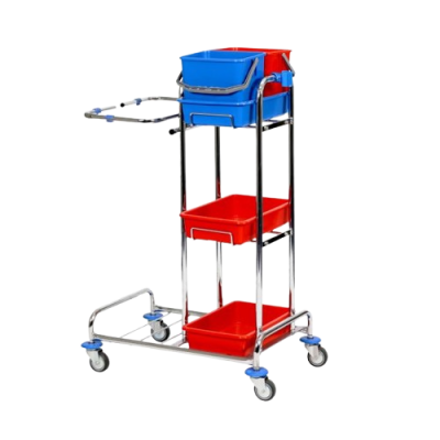 Schoonmaakwagen verchroomd J1