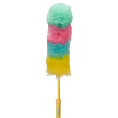 HYGYEN Plumeau regenboog met telescoopsteel 114cm 24st