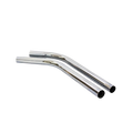 Zuigbuis 38mm chroom, 2 delig S-model