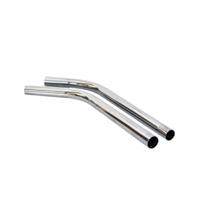 Zuigbuis 38mm chroom, 2 delig S-model