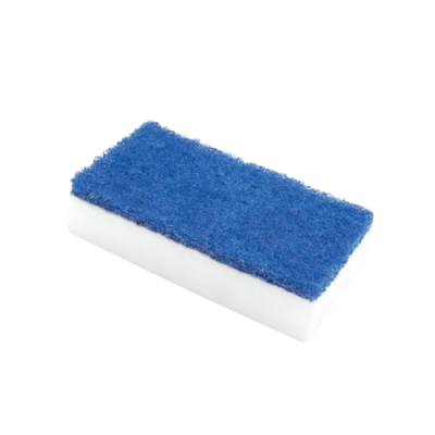 wonderspons 115x65x25mm wit melamine met blauwe pad 10st