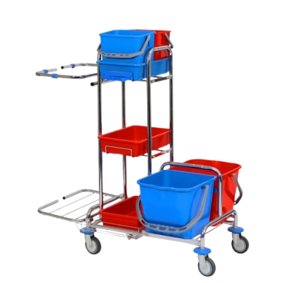 Schoonmaakwagen verchroomd J2